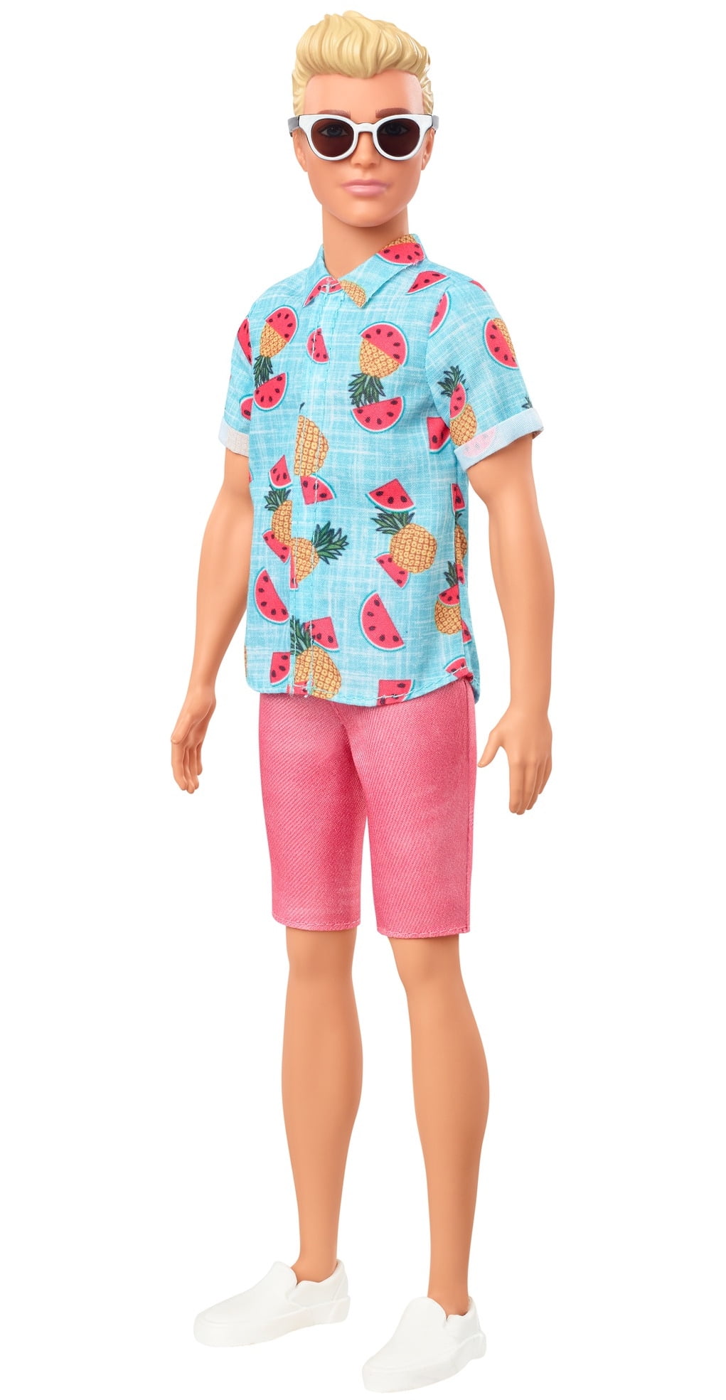 Barbie Ken Fashionistas Doll #152, Sculpted Blonde Hair &amp; Tropical Print Shirt