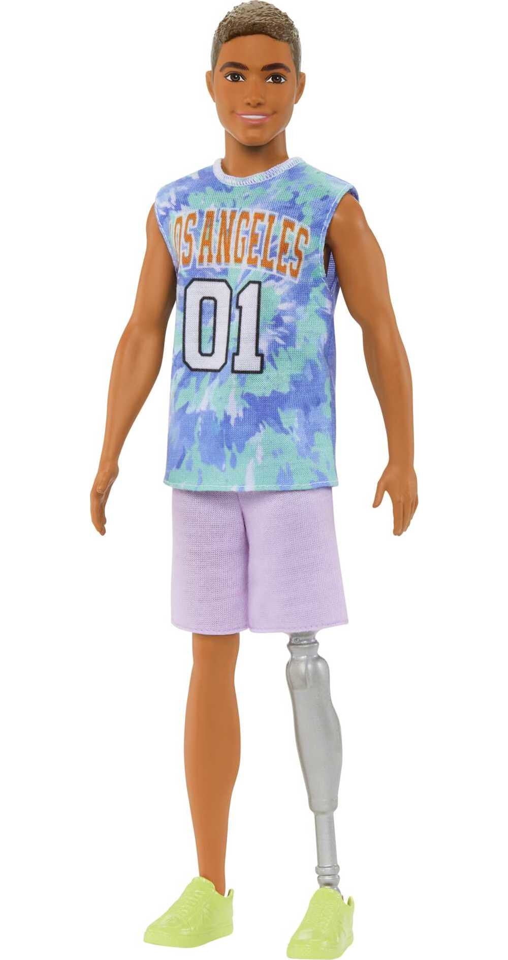 Barbie Ken Fashionistas Doll #212 with Jersey and Prosthetic Leg