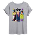 thumbnail image 1 of Barbie - Ken Group - Juniors Oversized Graphic T-Shirt, 1 of 4