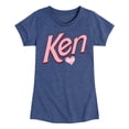 thumbnail image 1 of Barbie - Ken Hearts Barbie - Toddler And Youth Girls Raglan Graphic T-Shirt, 1 of 4