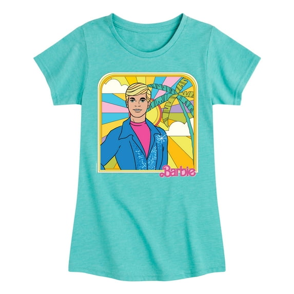 Barbie - Ken In Malibu - Girls Fitted Short Sleeve Graphic T-Shirt