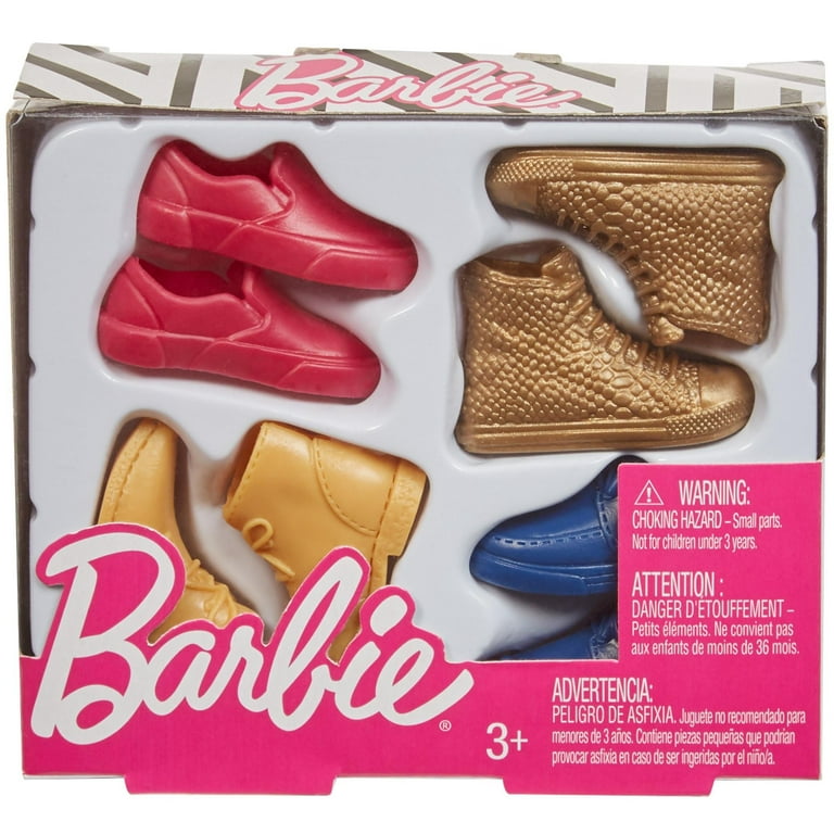 Barbie Ken Men's Shoes Accessory Pack 4ct Doll Dress Up Footwear Mattel 