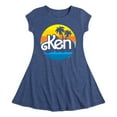 thumbnail image 1 of Barbie - Ken - Palm Trees - 70's Style - Toddler And Youth Girls Fit And Flare Dress, 1 of 1