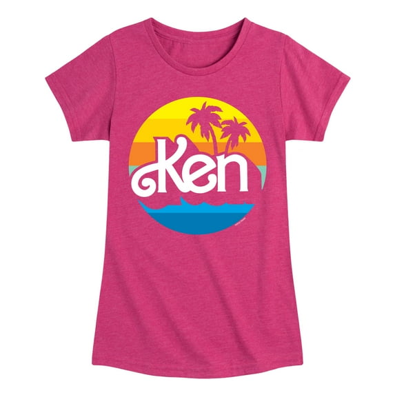 Barbie - Ken - Palm Trees - 70's Style - Toddler And Youth Girls Raglan Graphic T-Shirt