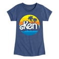 thumbnail image 1 of Barbie - Ken - Palm Trees - 70's Style - Toddler And Youth Girls Raglan Graphic T-Shirt, 1 of 4