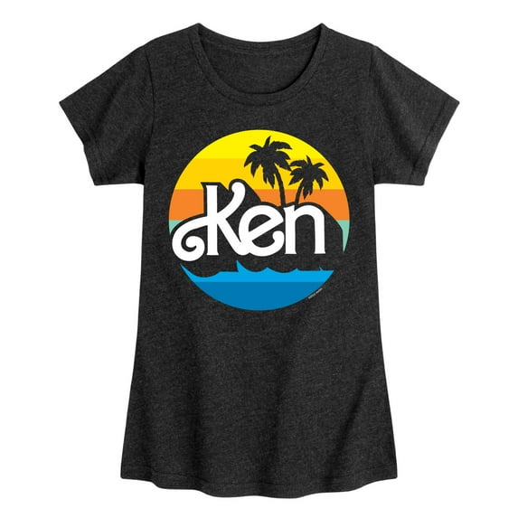 Barbie - Ken - Palm Trees - 70's Style - Toddler And Youth Girls Raglan Graphic T-Shirt