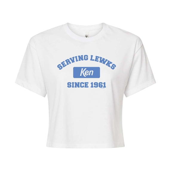 Barbie - Ken Serving Lewks Since 1961 - Juniors Cropped Cotton Blend T-Shirt
