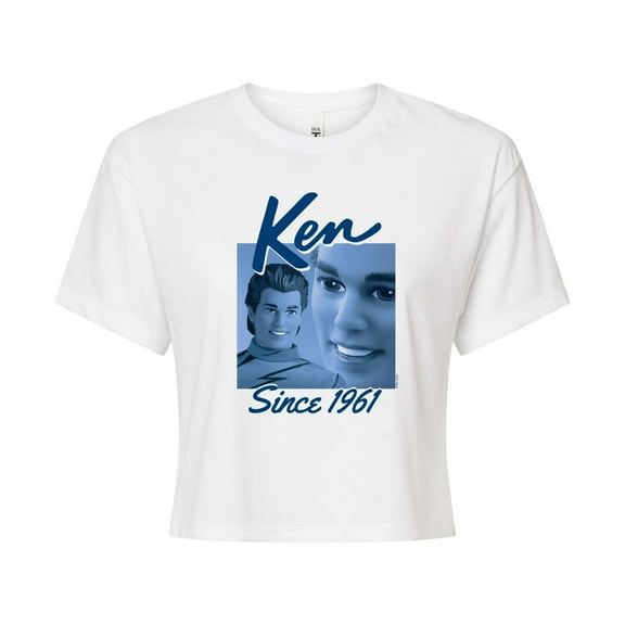 Barbie - Ken Since 1961 - Juniors Cropped Cotton Blend T-Shirt