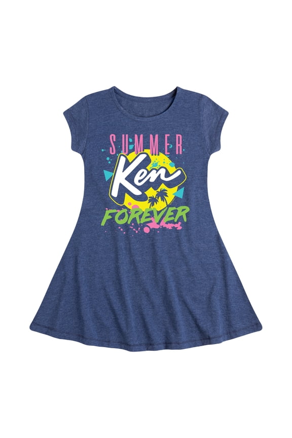 - Ken - Summer Forever - 90's Retro Style - Toddler And Youth Girls Fit And Flare Dress