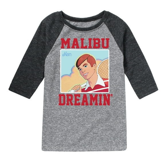 Barbie - Ken - Summer Malibu Dreaming - Toddler & Youth Raglan Graphic T-Shirt