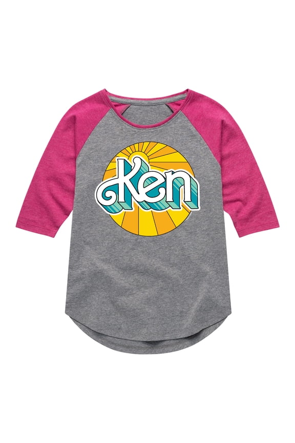 - Ken - Sun Shining Bright - Toddler And Youth Girls Raglan Graphic T-Shirt