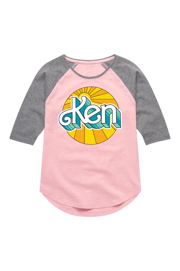 - Ken - Sun Shining Bright - Toddler And Youth Girls Raglan Graphic T-Shirt