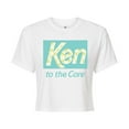 thumbnail image 1 of Barbie - Ken to the Core - Checked Style - Juniors Cropped Cotton Blend T-Shirt, 1 of 4