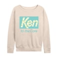 thumbnail image 1 of Barbie - Ken to the Core - Checked Style - Women's Lightweight French Terry Long Sleeve Shirt, 1 of 4
