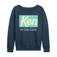 thumbnail image 1 of Barbie - Ken to the Core - Checked Style - Women's Lightweight French Terry Long Sleeve Shirt, 1 of 4