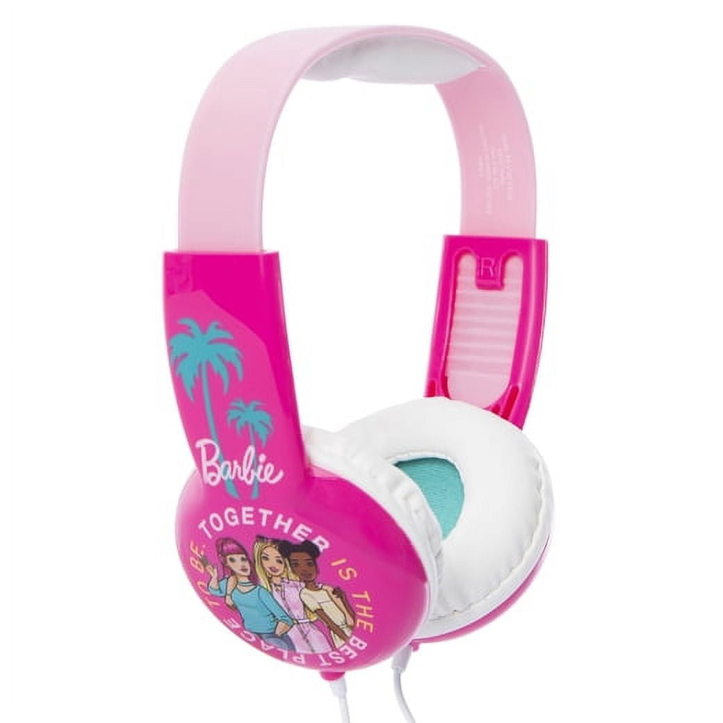Barbie Kid Safe Wired Headphones with Mic Volume Limited Comfort First Vibrant Audio Experience Compatible with Most Devices Walmart
