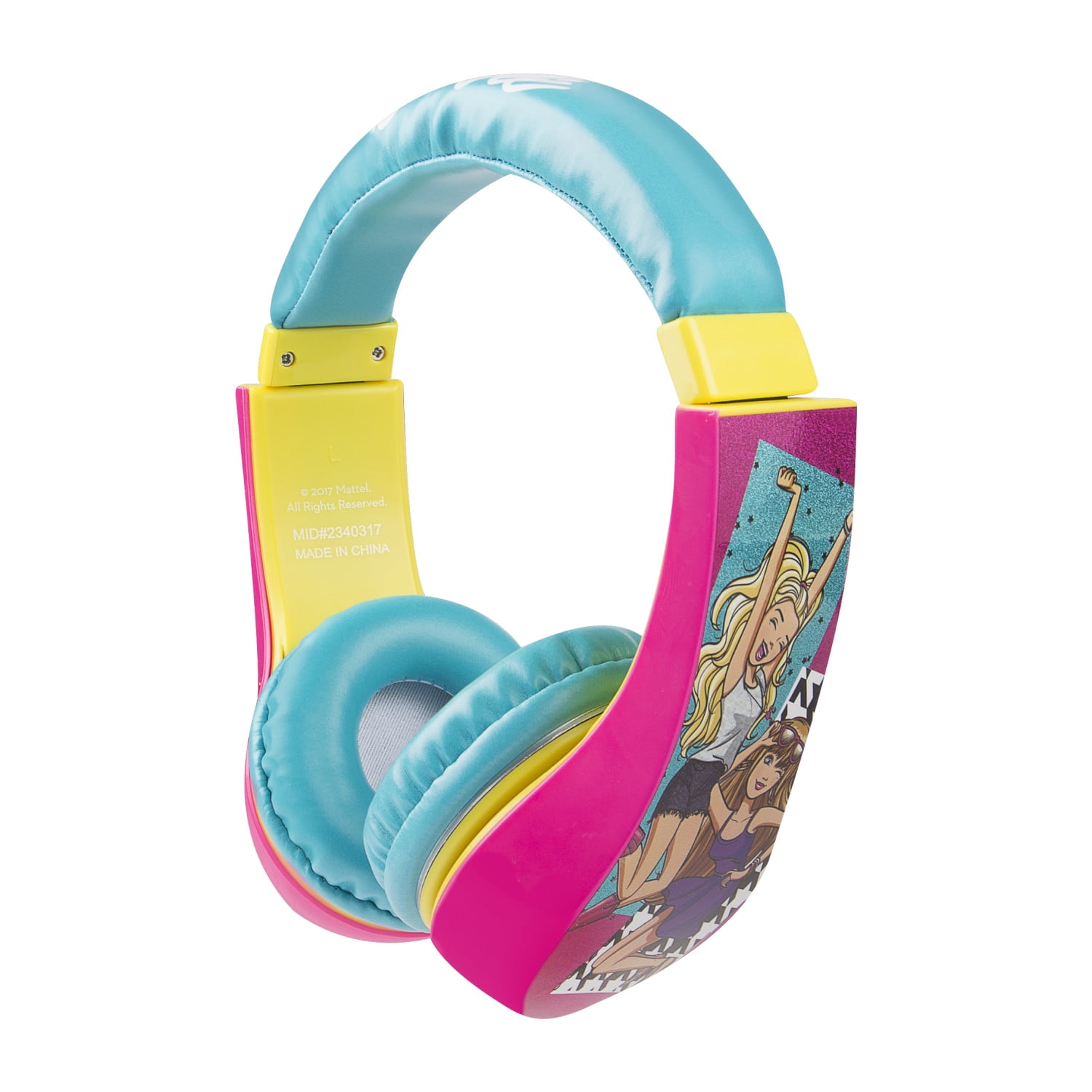 Barbie Kids Friendly Cushioned Headphones with Volume Limiter
