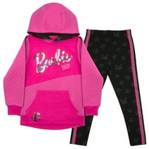 Barbie Kids Hoodie and Sweatpants 2-Piece Bundle Set for Girls (Size 4-12)