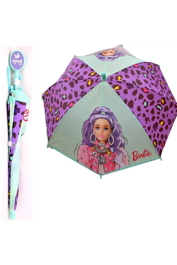 Kids Rain Umbrellas with Clamshell Handle, Cheetah Print