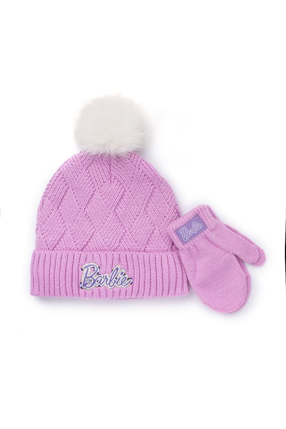 Knit Hat and Mittens Set
