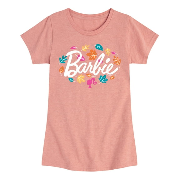 Barbie - Leaves Swirling - Toddler And Youth Girls Raglan Graphic T-Shirt