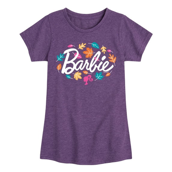 Barbie - Leaves Swirling - Toddler And Youth Girls Raglan Graphic T-Shirt
