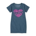 thumbnail image 1 of Barbie - Leopard Heart - Classic Barbie - Toddler And Youth Girls Fleece Dress, 1 of 4