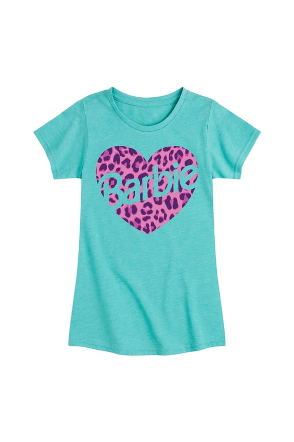 - Leopard Heart - Classic Barbie - Toddler And Youth Girls Raglan Graphic T-Shirt