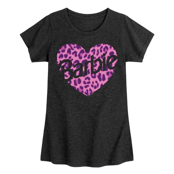 Barbie - Leopard Heart - Classic Barbie - Toddler And Youth Girls Raglan Graphic T-Shirt
