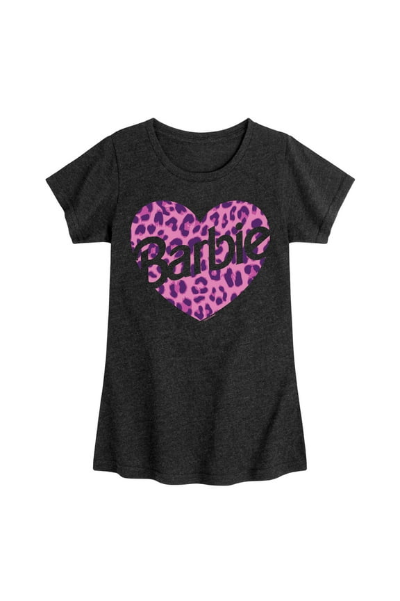 - Leopard Heart - Classic Barbie - Toddler And Youth Girls Raglan Graphic T-Shirt