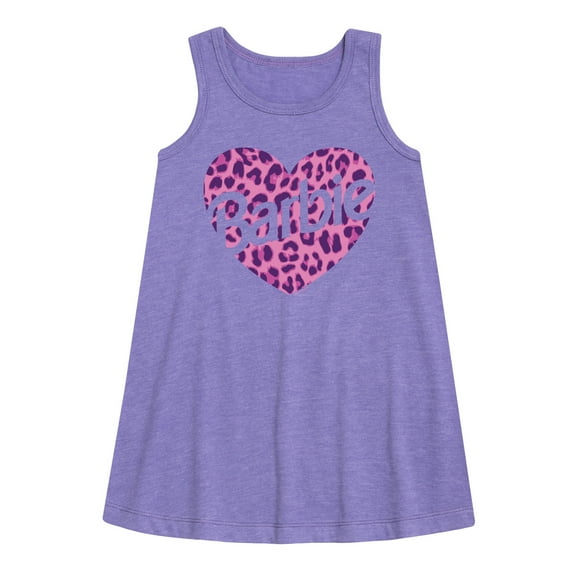 Barbie - Leopard Heart - Classic Barbie - Toddler and Youth Girls A-line Dress
