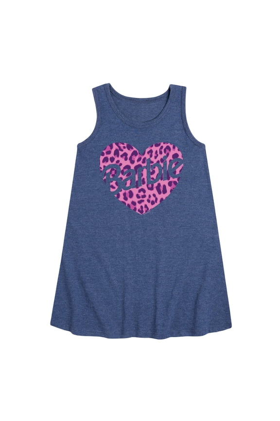 - Leopard Heart - Classic Barbie - Toddler and Youth Girls A-line Dress