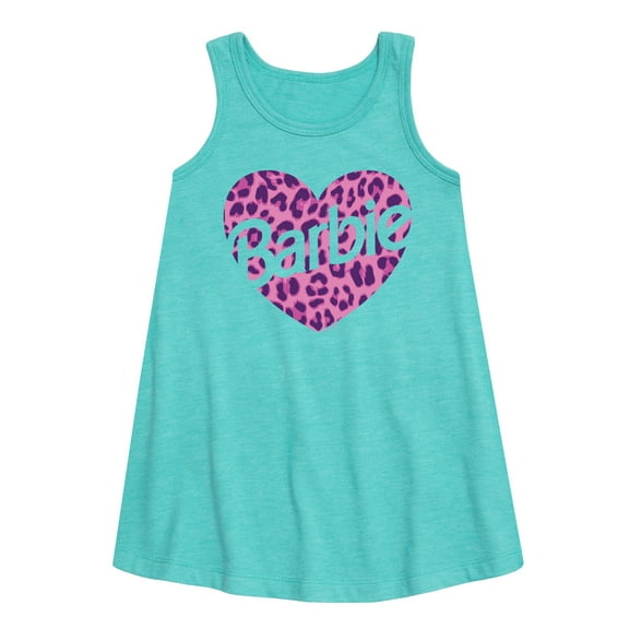 Barbie - Leopard Heart - Classic Barbie - Toddler and Youth Girls A-line Dress