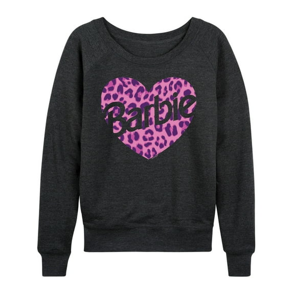 Barbie - Leopard Heart - I Love Barbie - Women's Lightweight French Terry Long Sleeve Shirt