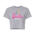 thumbnail image 1 of Barbie - Let's Party - Juniors Cropped Cotton Blend T-Shirt, 1 of 5