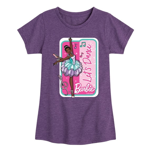 Barbie - Lets Dance - Girls Fitted Short Sleeve Graphic T-Shirt