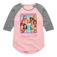 thumbnail image 1 of Barbie - Life is Better with Friends - All Barbie Types - Toddler And Youth Girls Raglan Graphic T-Shirt, 1 of 4