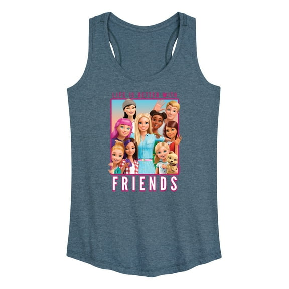 Barbie - Life is Better with Friends - Family Photo - Women's Racerback Tank Top