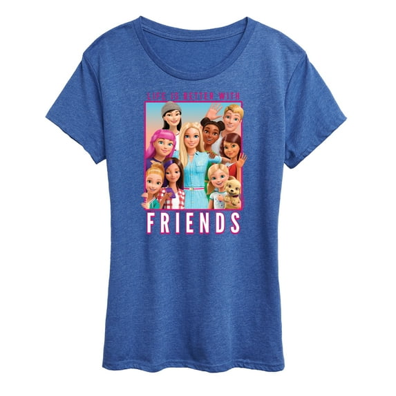 Barbie - Life is Better with Friends - Family Photo - Women's Short Sleeve Graphic T-Shirt
