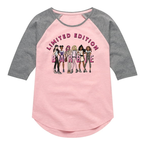 Barbie - Limited Edition - Barbie and Friends - Toddler And Youth Girls Raglan Graphic T-Shirt