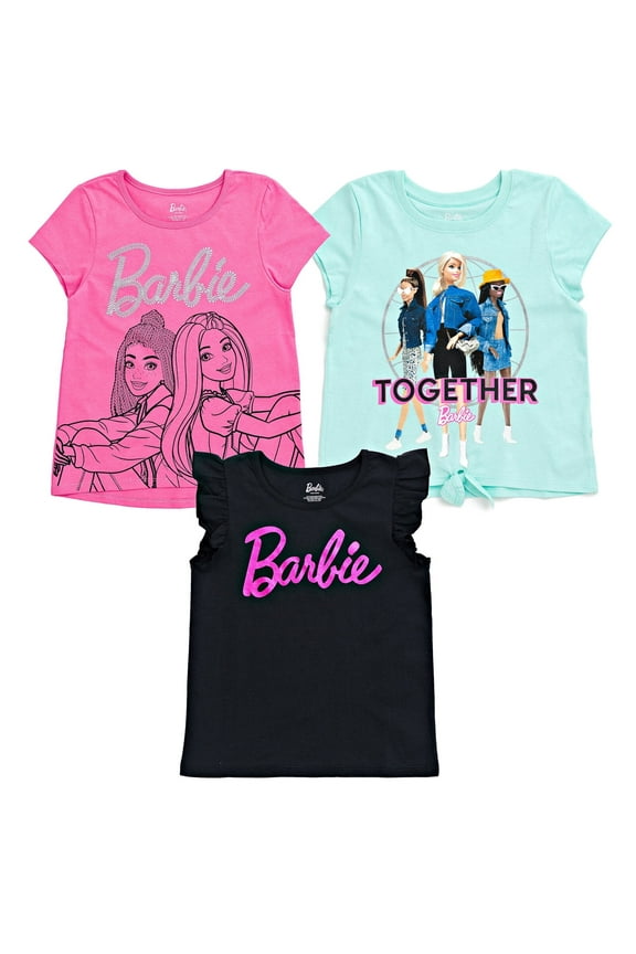 Little Girls 3 Pack T-Shirts Little Kid to Big Kid