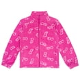 thumbnail image 1 of Barbie Little Girls' Fleece Zip-Up Jacket Two Tone Pink, 1 of 6