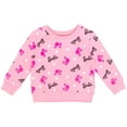 thumbnail image 1 of Barbie Little Girls French Terry Pullover Sweatshirt Toddler to Big Kid, 1 of 5