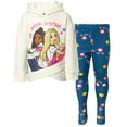 thumbnail image 1 of Barbie Little Girls Pullover Crossover Fleece Hoodie and Leggings Outfit Set Toddler to Big Kid, 1 of 5