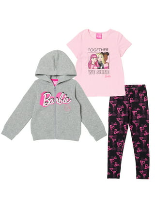 Barbie Little Girls Fleece Hoodie and Leggings Outfit Set Toddler