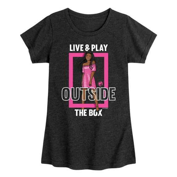 Barbie - Live & Play Outside the Box - Toddler And Youth Girls Raglan Graphic T-Shirt