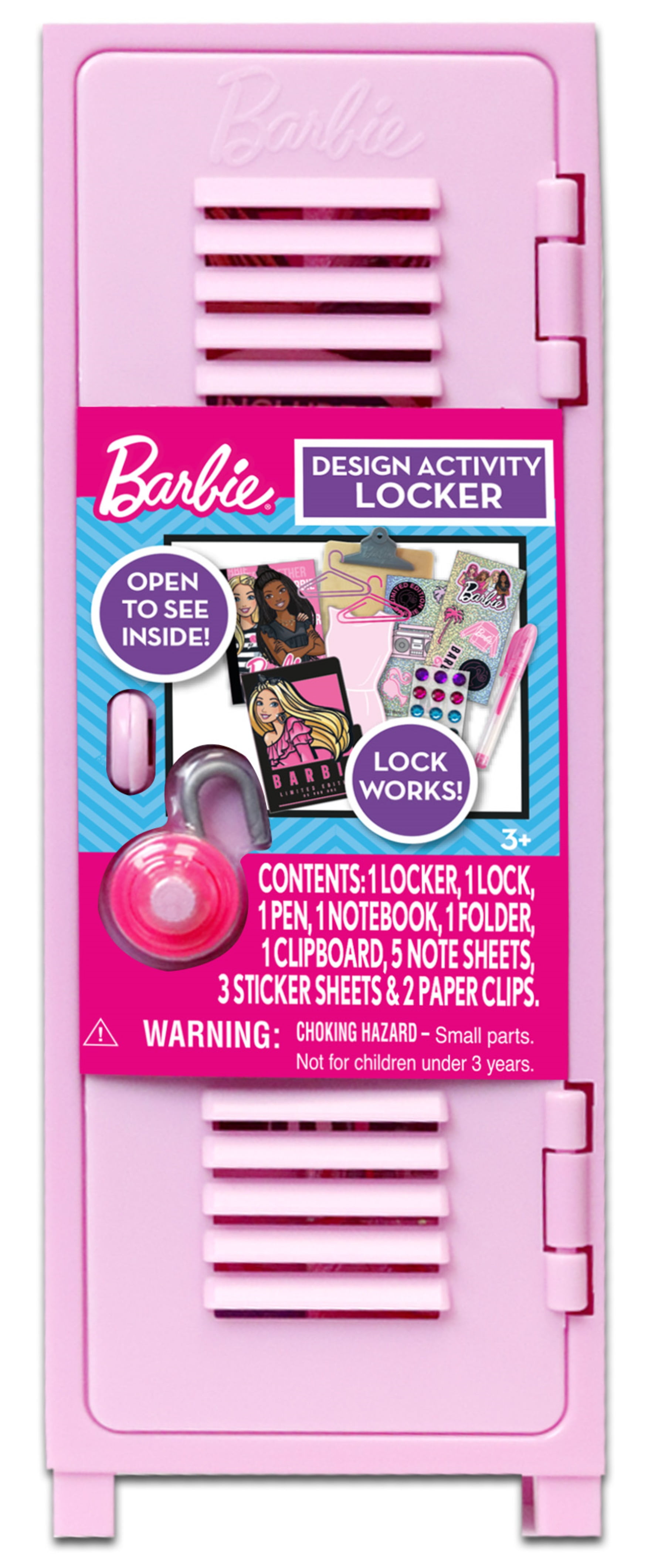 Barbie Locker Art Craft Activity Set for Female Child Ages 3