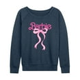 thumbnail image 1 of Barbie - Logo Coquette Bow - Women's French Terry Long Sleeve Shirt, 1 of 4