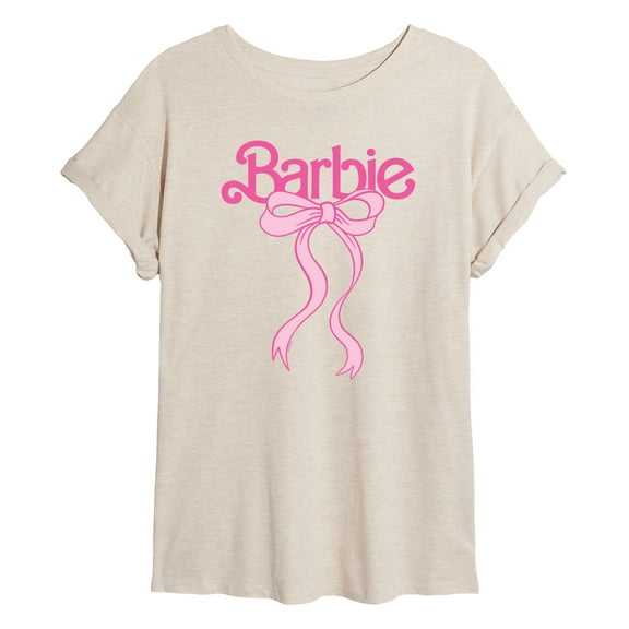 Barbie - Logo Coquette Bow - Women's Oversized Graphic T-Shirt
