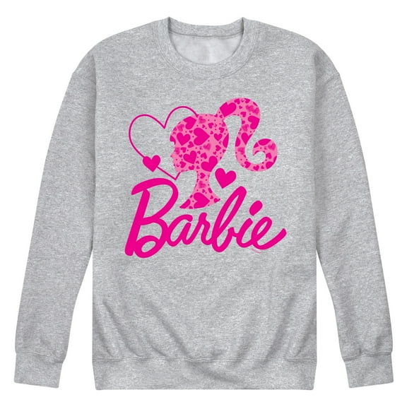 Barbie - Logo Hearts - Men's Crew Neck Fleece Pullover